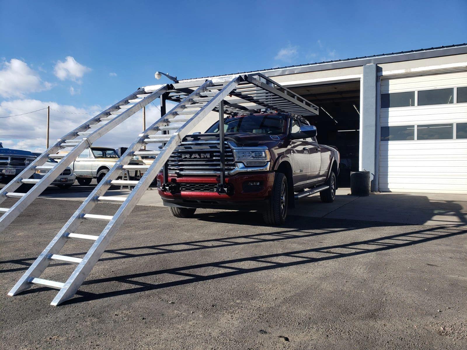 Roof top ladder online rack